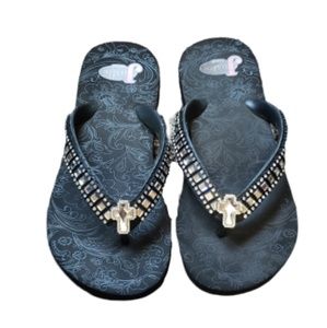 Justin Rhinstone Flip flops